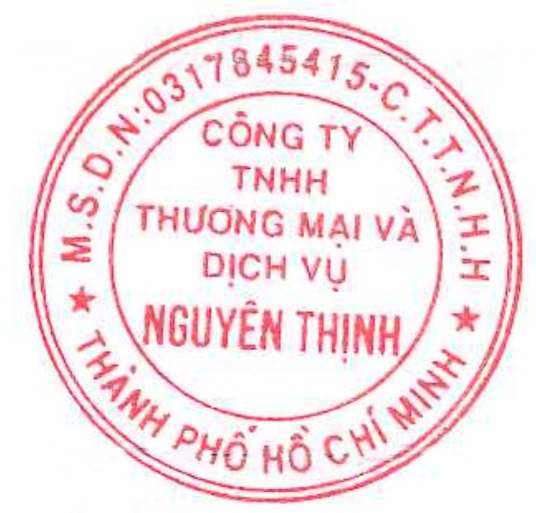 CÔNG TY TNHH THƯƠNG MẠI VÀ DỊCH VỤ NGUYÊN THỊNH